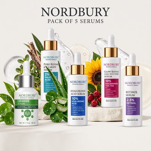 Nordbury 5pc face serum set - nordbury,